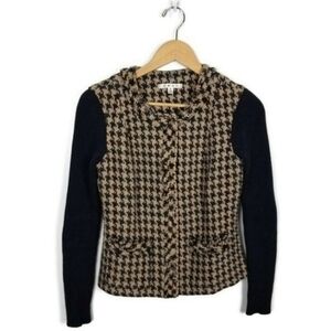 Cabi Houndstooth Mixer Knit Jacket Cardigan 2